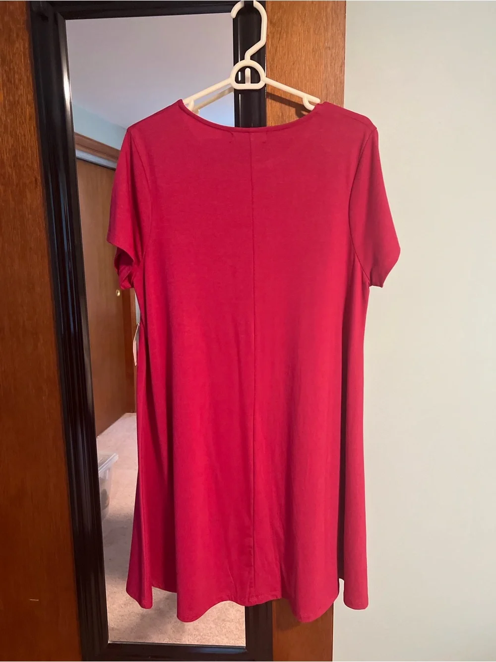 Architect Raspberry Short Sleeve Swing Dress. XL